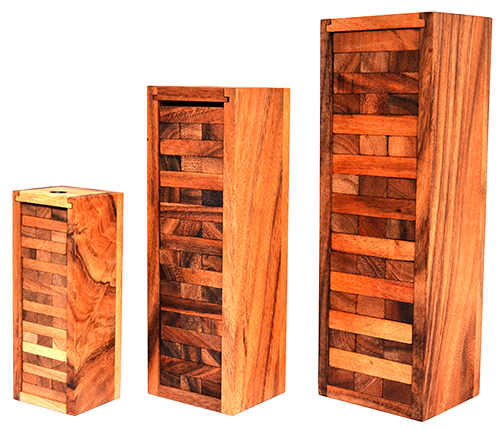 Jenga Spiel in Samanea Holz