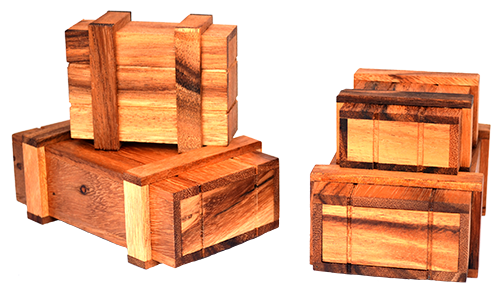 wooden secret gift or  money box samanea wood