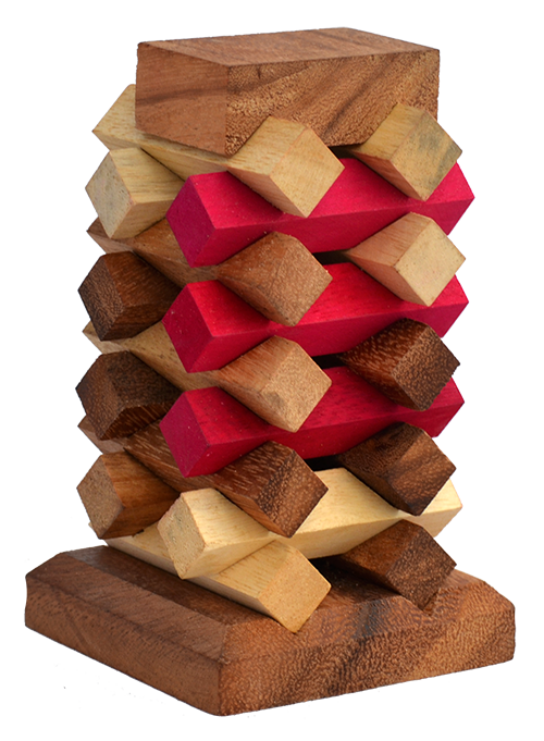 tower wooden puzle samanea wood