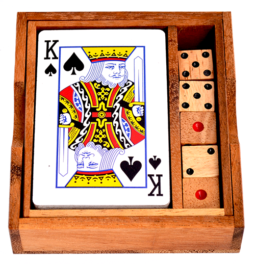 thai wooden games chiang mai card set monkey pod wood