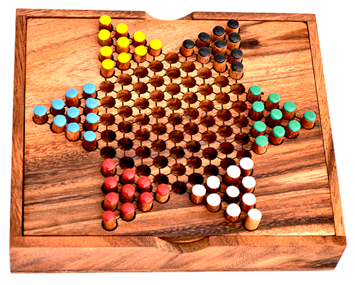 chinese checker box medium monkey pod wooden games wholesale thailand